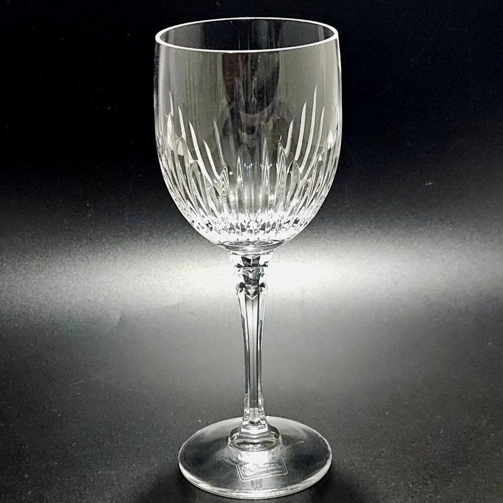 Towle Majesty Water Glass 7.5" Vintage 1980s fine crystal elegant ribbed design